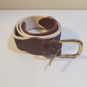 Men's canvas and leather Multicolor Belt